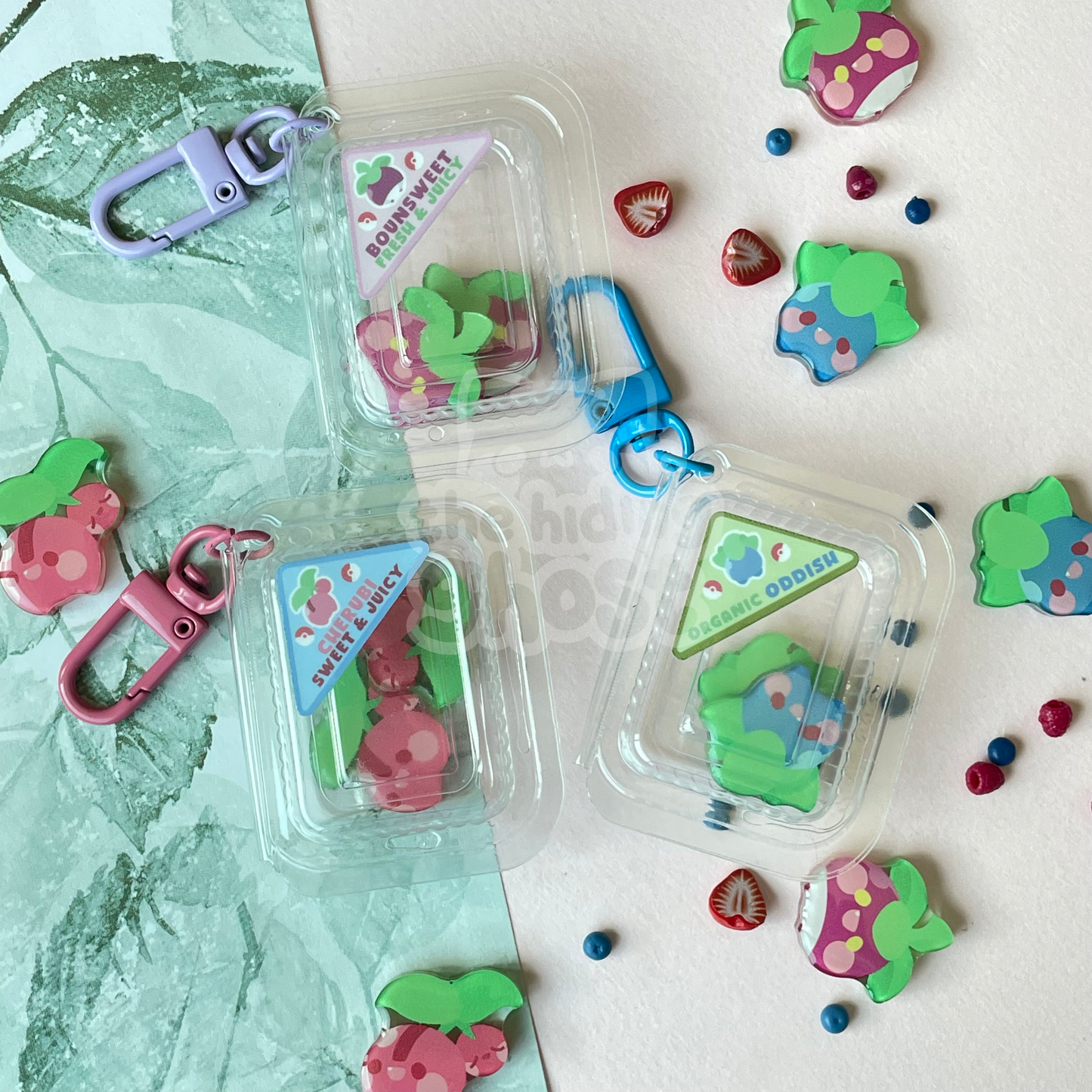 Poke-Fruit and Veggies Package Keychain