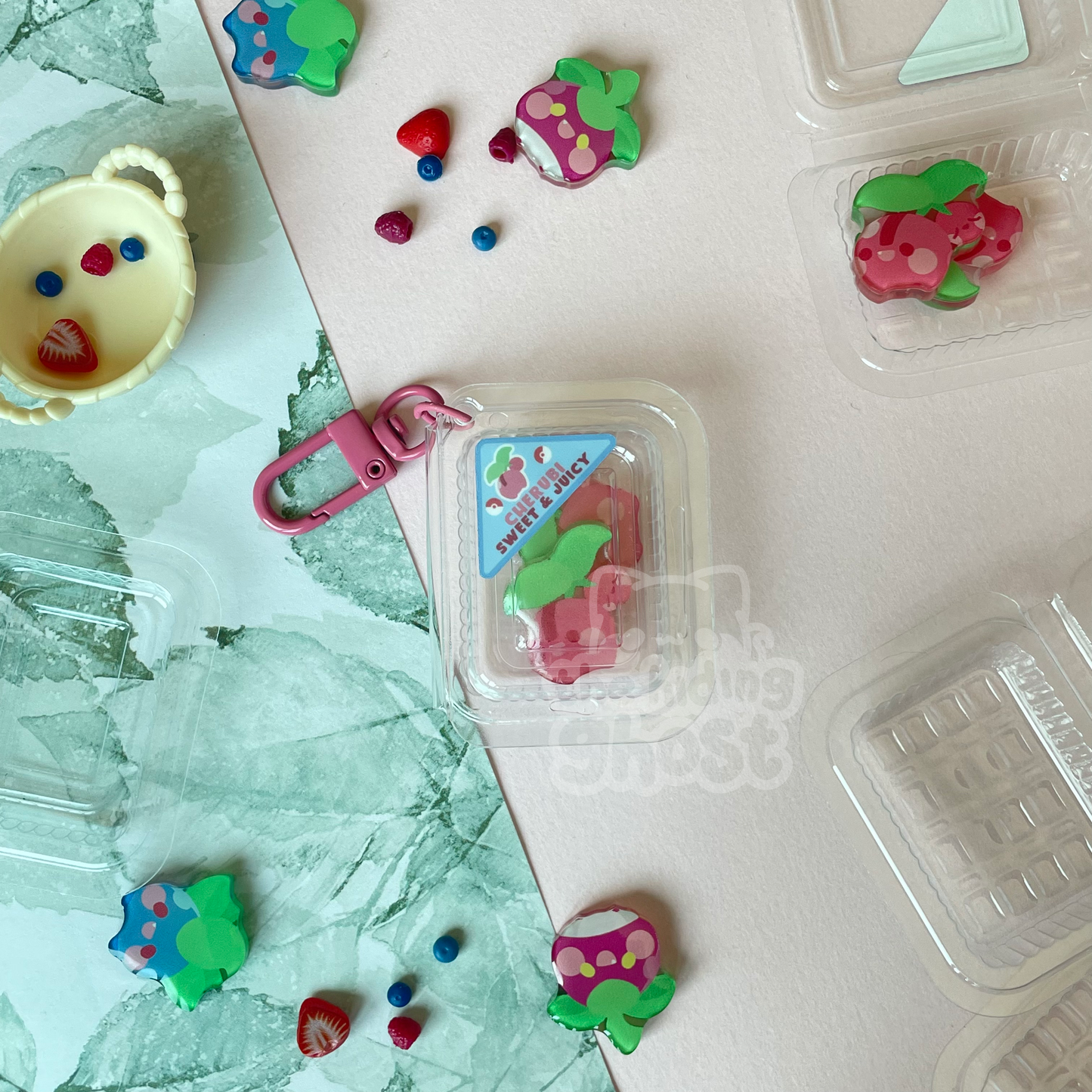 Poke-Fruit and Veggies Package Keychain