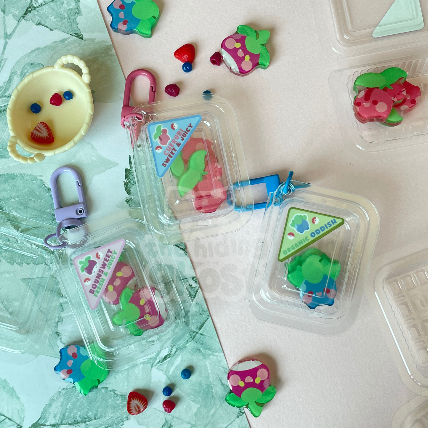 Poke-Fruit and Veggies Package Keychain