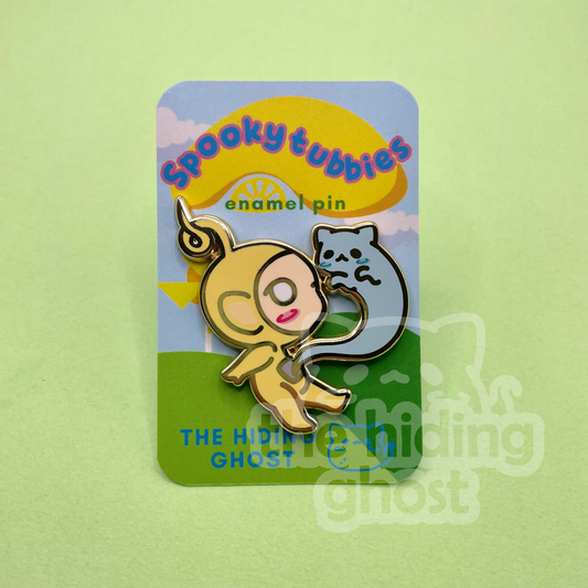 Yellow Spookytubbies Enamel Pin