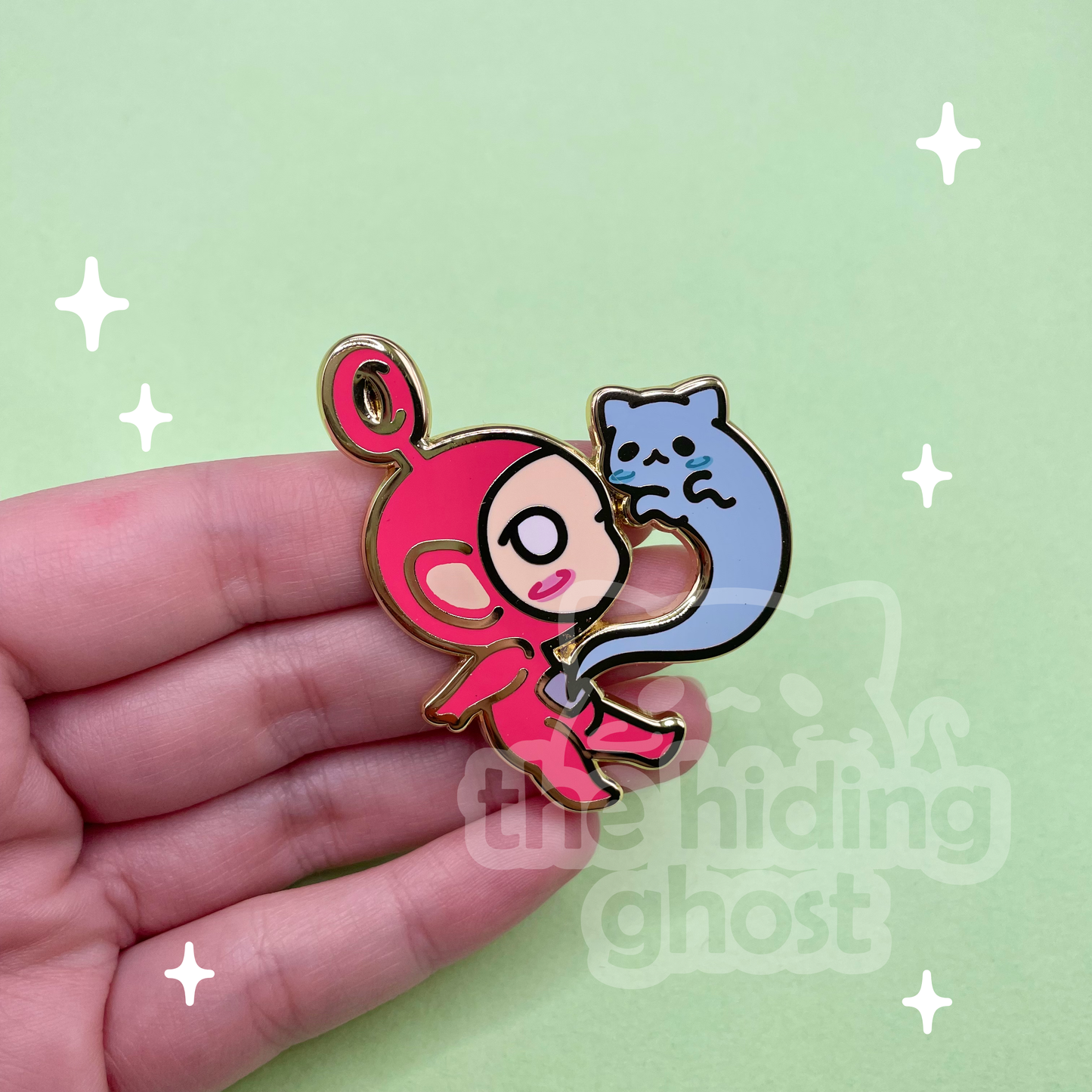 Red Spookytubbies Enamel Pin