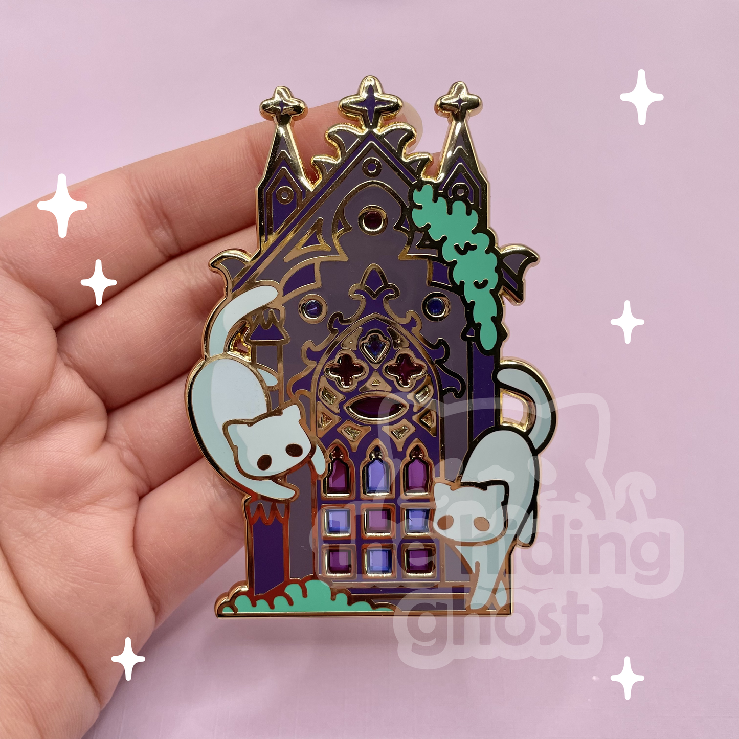 Meowsoleum Enamel Pin