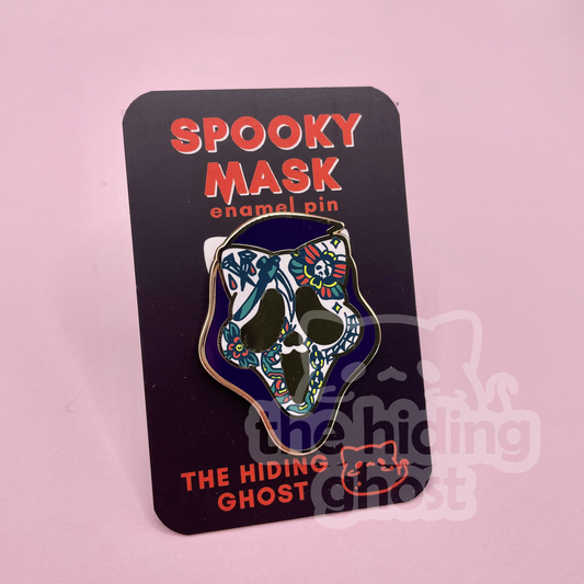 Scream Tattoo Mask Enamel Pin