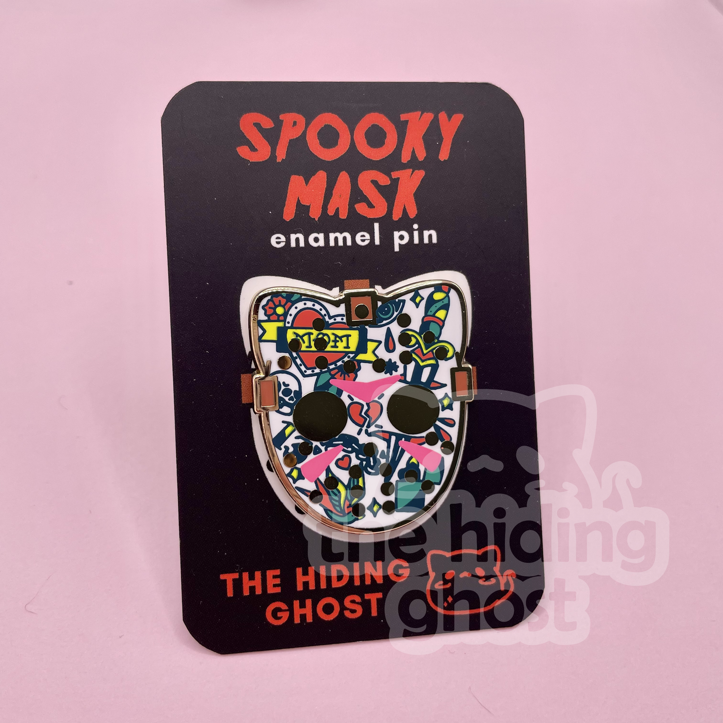 Jason Tattoo Mask Enamel Pin