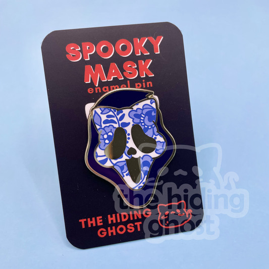 Scream Porcelain Mask Enamel Pin