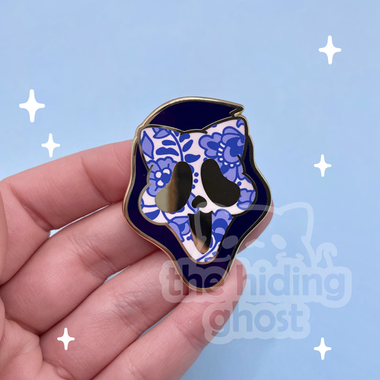 Scream Porcelain Mask Enamel Pin