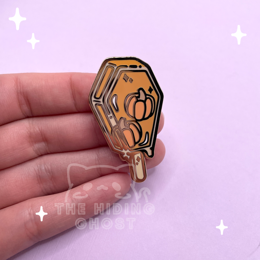 Spooky Popsicle Pumpkin Enamel Pin