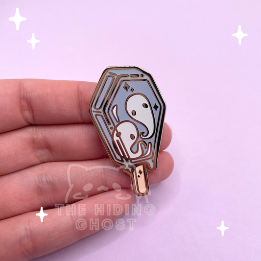 Spooky Popsicle Ghost Enamel Pin