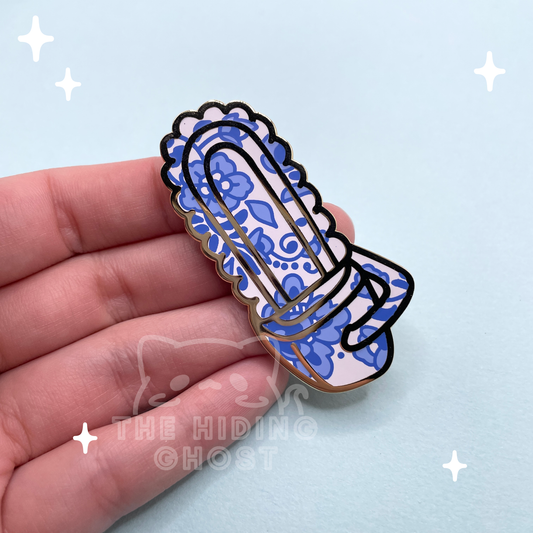 Ceramic Chainsaw Enamel Pin