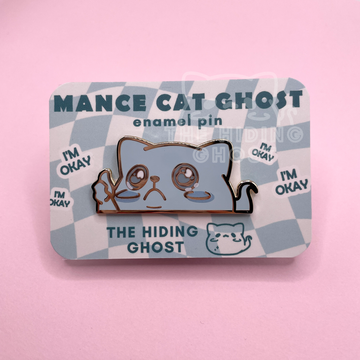 Mance Cat Ghost Enamel Pin