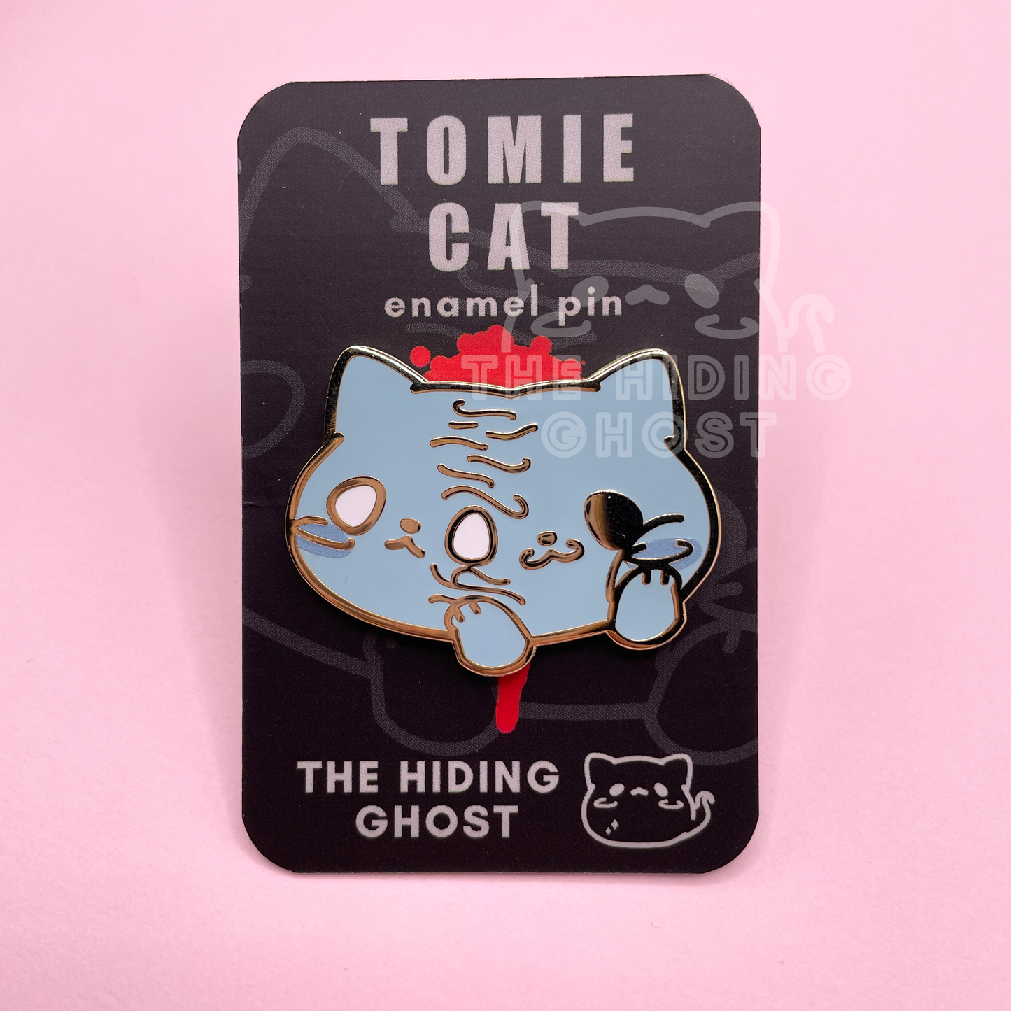 Tomie Cat Ghost Enamel Pin