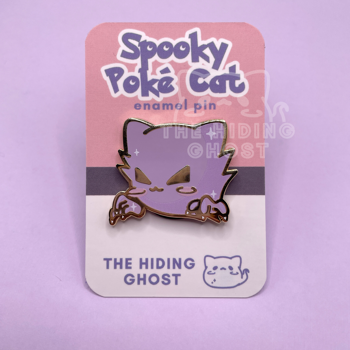 Ghost PokeCat Haunter Enamel Pin