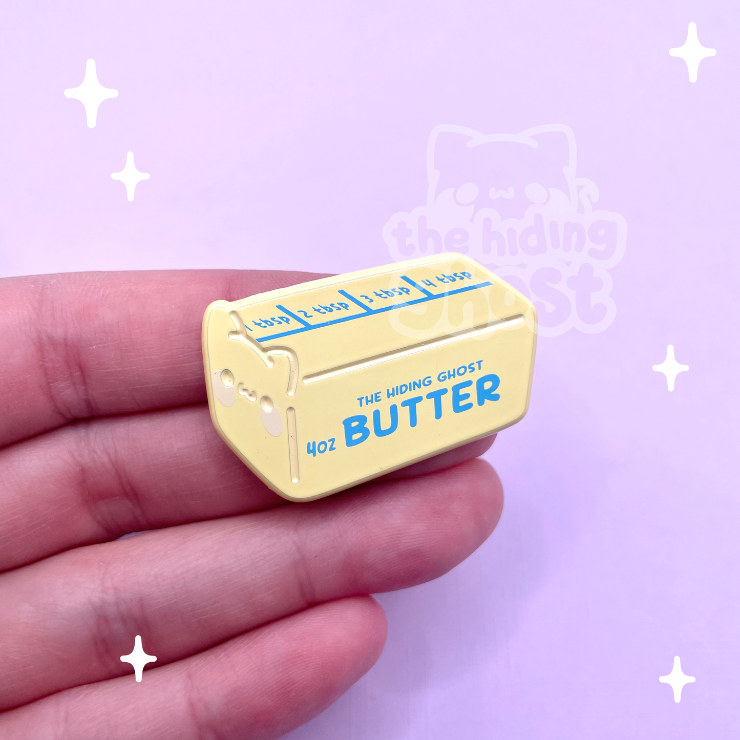 Cat Butter Dyed Metal Pin