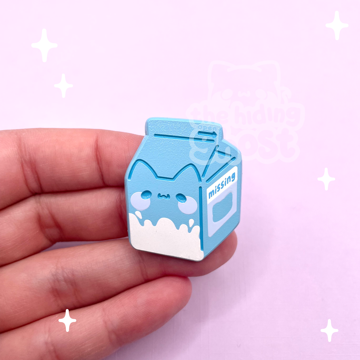 Cat Milk Dyed Metal Pin