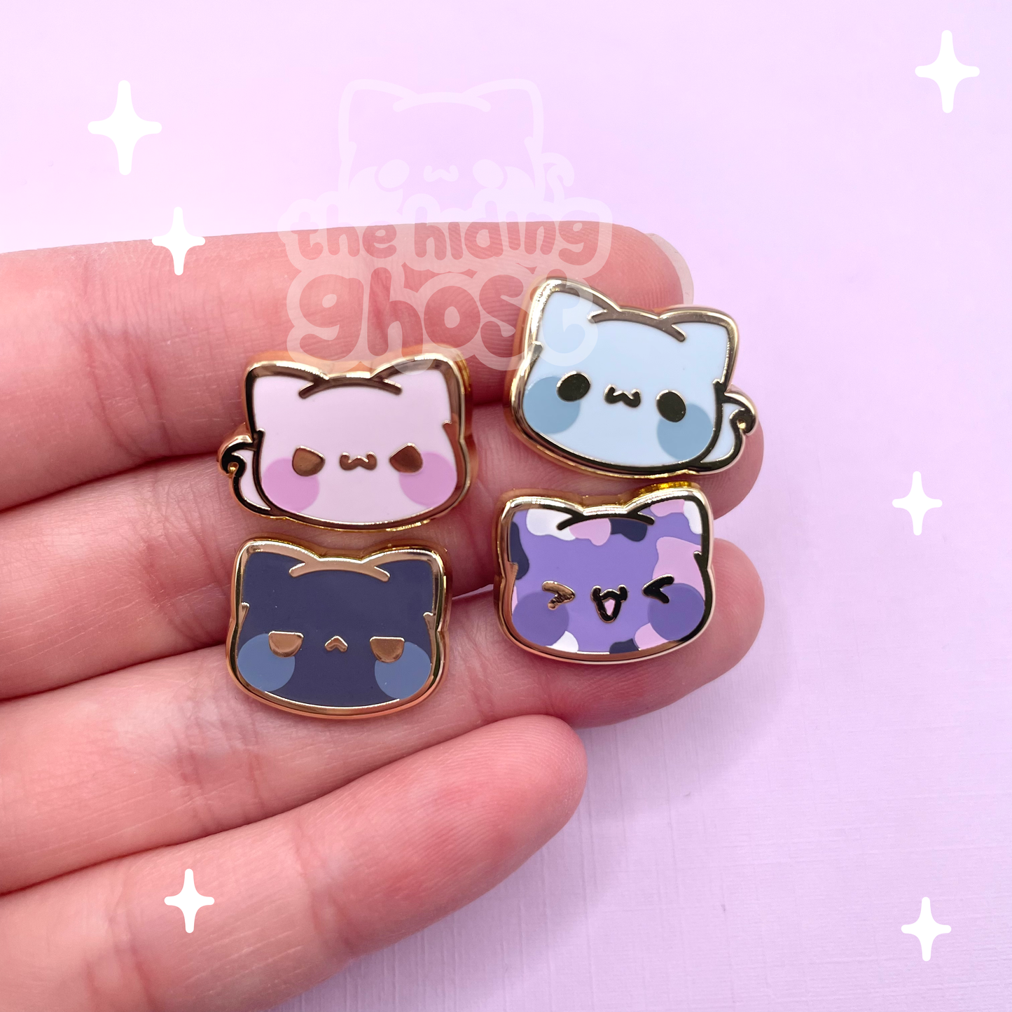 Mini Cats Enamel Pin Set