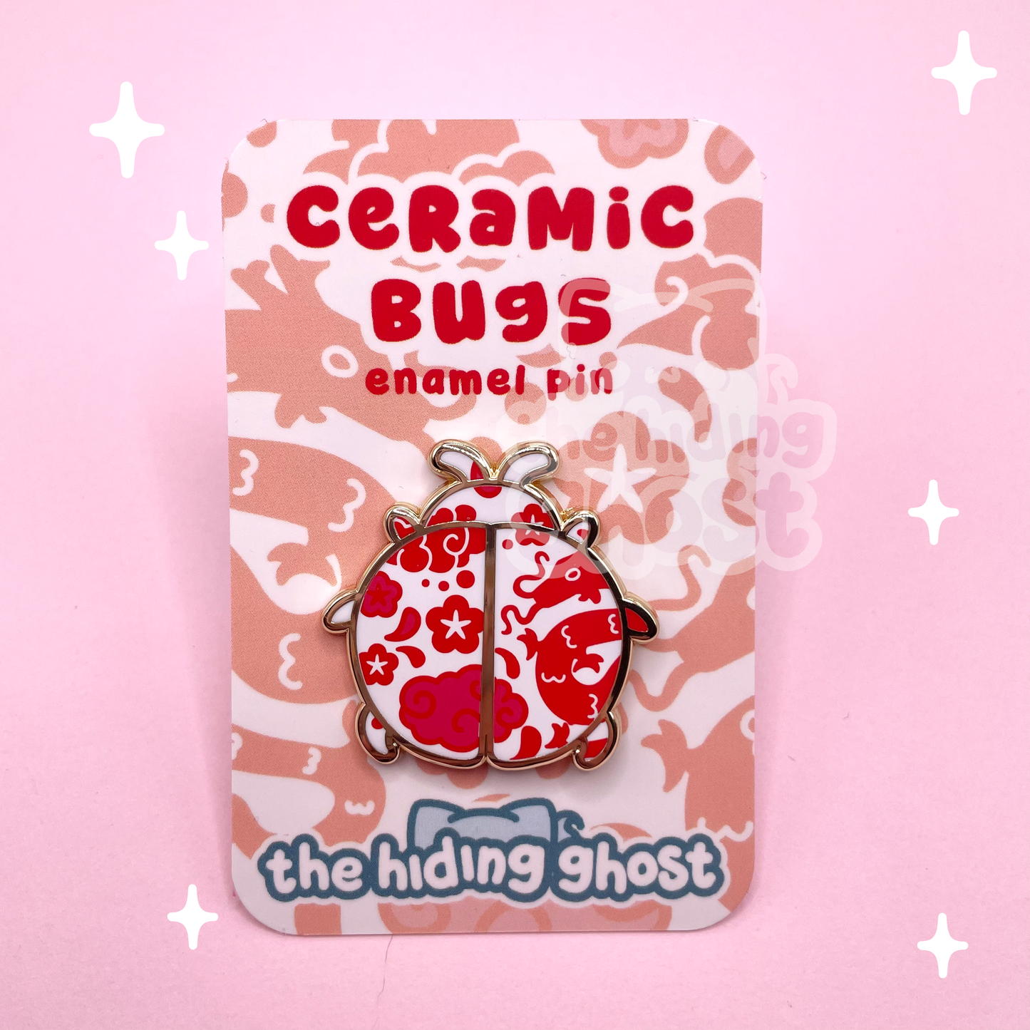 Ceramic Lady Bug Enamel Pin