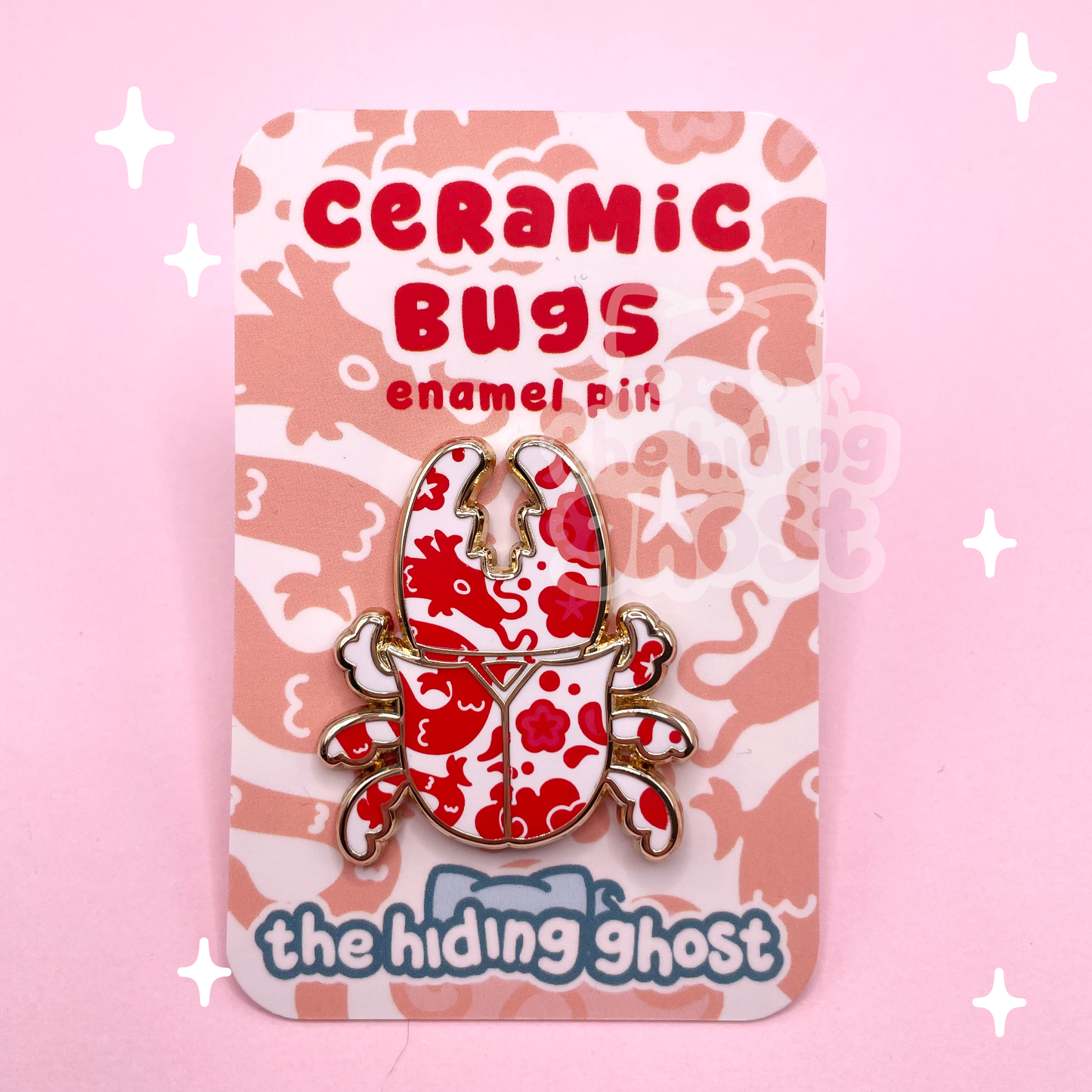 Ceramic Pincer Beetle Enamel Pin