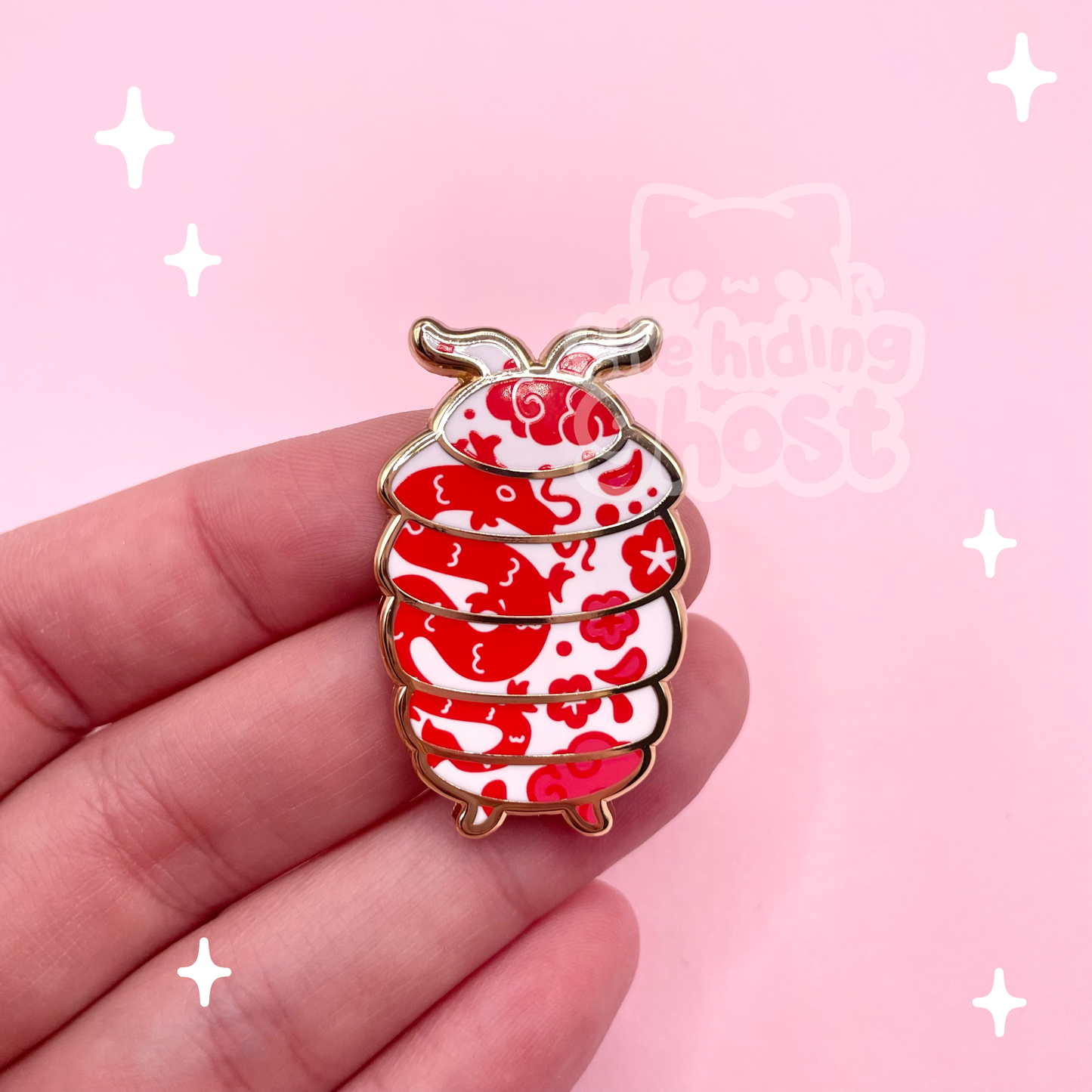 Ceramic Isopod Enamel Pin