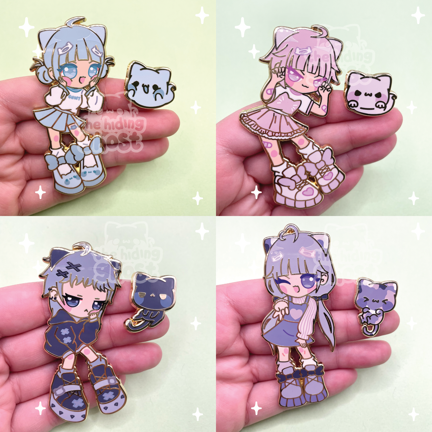 Bean Girl Enamel Pin Set