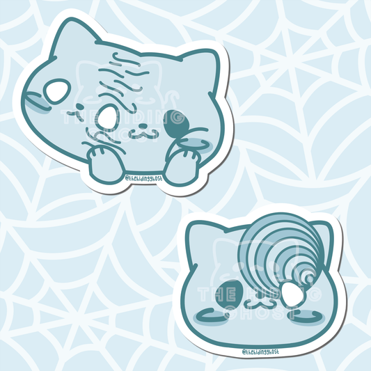 Cat Ghost Tomie and Uzumaki Die Cut Sticker