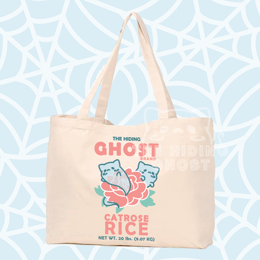 Ghost Catrose Rice Tote Bag