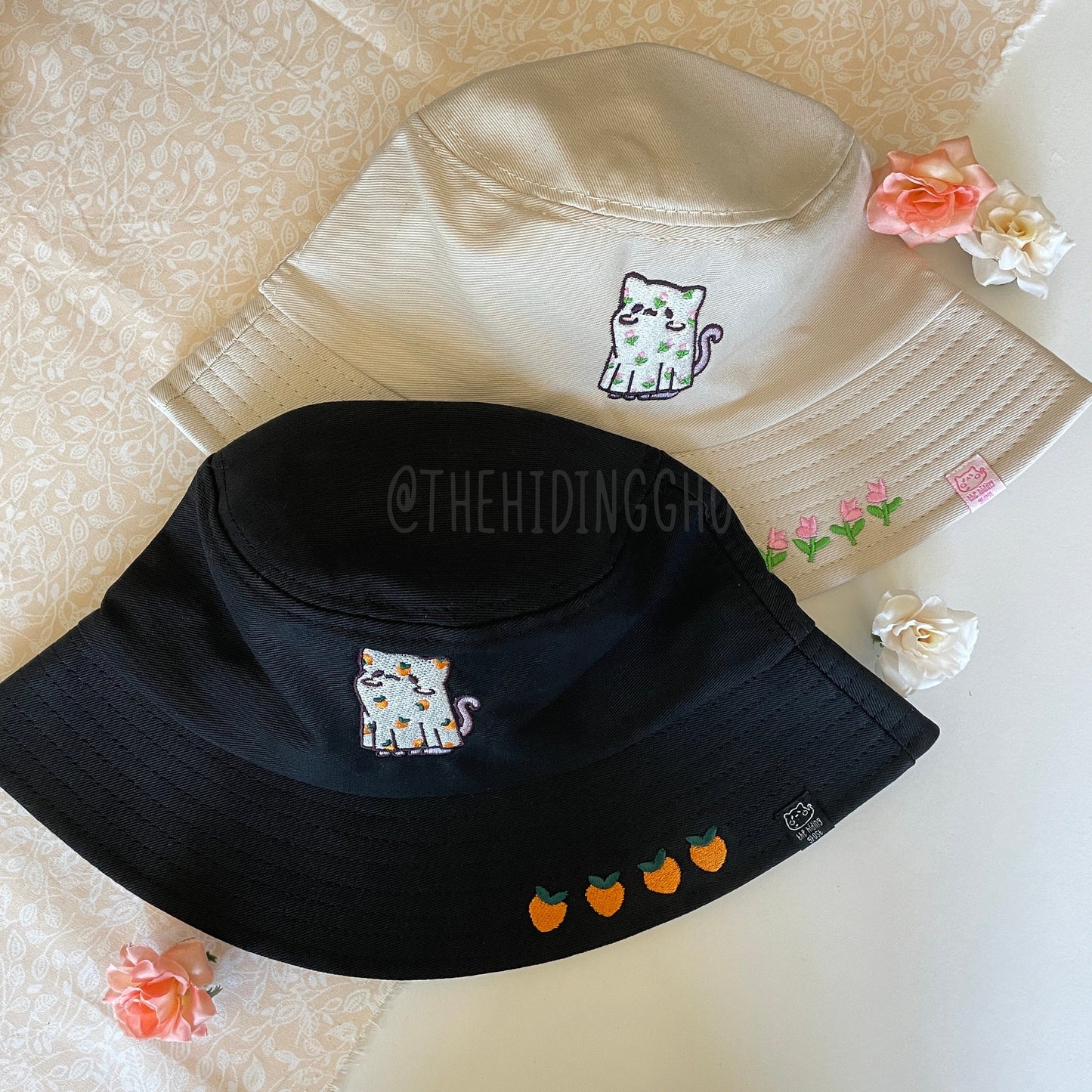 Black Cat Sheet Ghost Bucket Hat