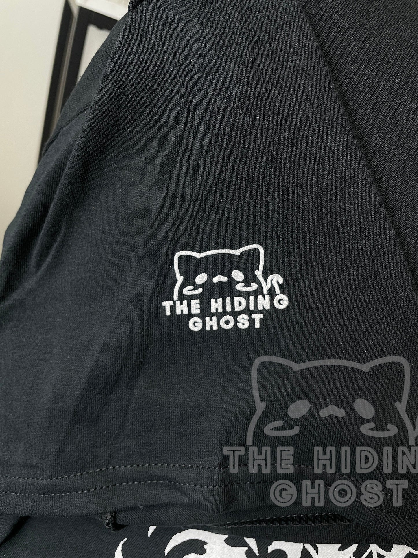 The Hiding Ghost White Metal Logo T Shirt